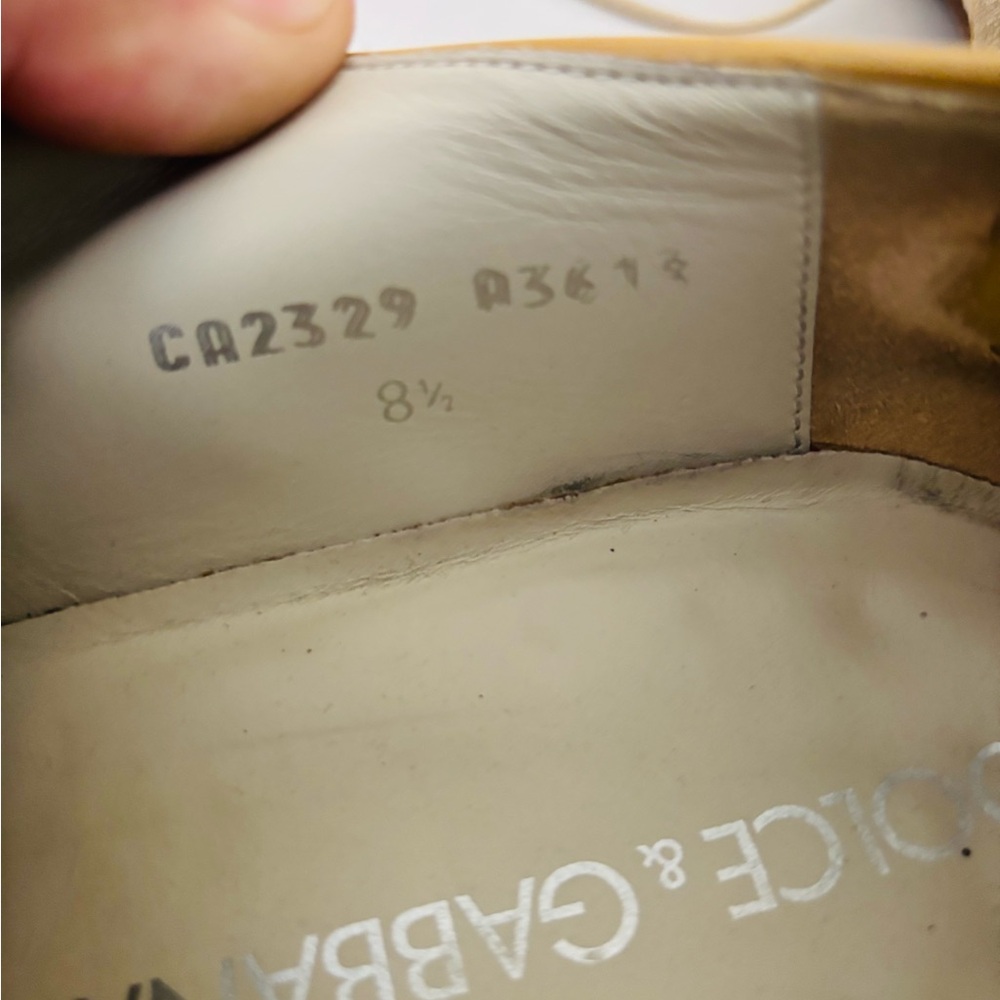 Dolce & Gabbana Tan Suede Derby Oxfords - Picture 6 of 8